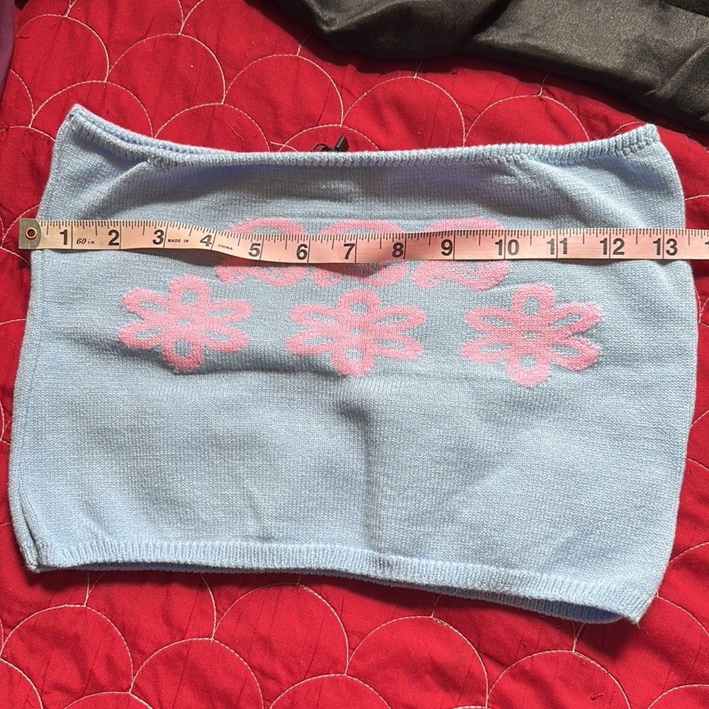 Baby Blue 222 Knitted Tube Top - Picture 15 of 16